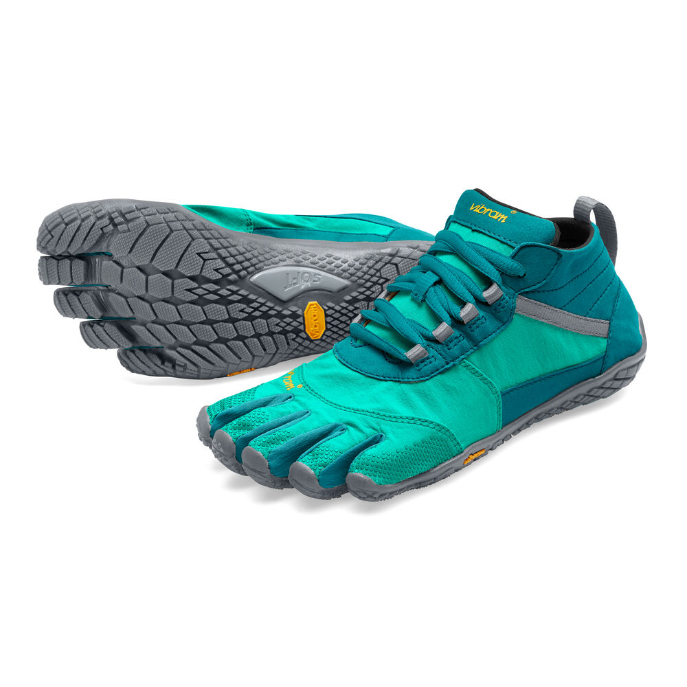 Vibram Fivefingers V-Trek Bayan Yürüyüş Ayakkabısı Turkuaz/Gri,FE2961075